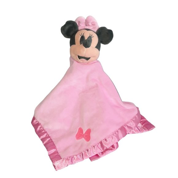 Disney Baby Plush Minnie Mouse Pink Security Blanket Lovey 15.5" X 15.5" - Picture 1 of 5